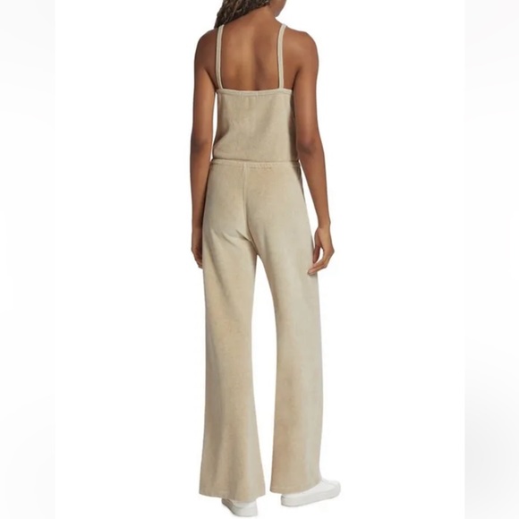 Suzie Kondi L Large Elma Flare Tank Jumpsuit Petra Oatmeal Terrycloth - Picture 7 of 8